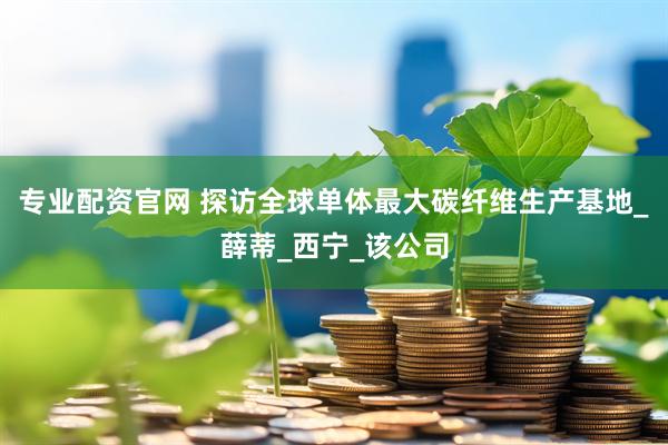 专业配资官网 探访全球单体最大碳纤维生产基地_薛蒂_西宁_该公司