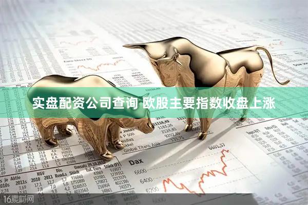 实盘配资公司查询 欧股主要指数收盘上涨